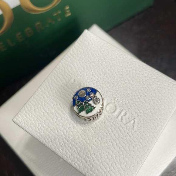 Authentic Pandora Snowy Night Charm Christmas 2017 Edition - Picture 9 of 10